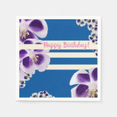 Elegante Moderne Verjaardag Papier Servetten (Voorkant)