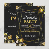 Elegante & Moderne Verjaardagskaart – AANPASBARE K Kaart (Voorkant / Achterkant)