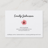 Elegante moderne verse geperste weidebloemen visitekaartje (Achterkant)