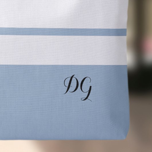 Elegante moderne vette strepen Monogram Initiaal B Tote Bag