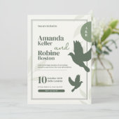 Elegante moderne vintage bruiloft uitnodiging (Staand voorkant)