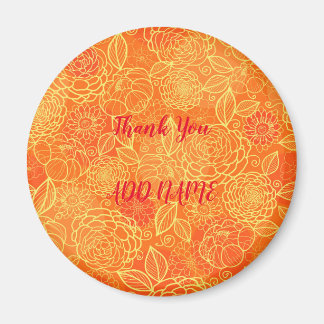 Elegante Moderne Vintage Trendy Bloem Magneet