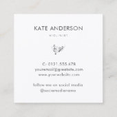 Elegante Moderne Violist Muzikant Foto Vierkante Visitekaartje (Achterkant)