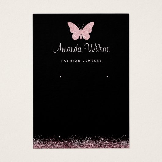 Elegante moderne vlinder oorbellen display Kaart (Voorkant)