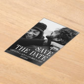 Elegante Moderne Volledige Foto Opslaan van de Dat Acryl Uitnodigingen (Laagn)