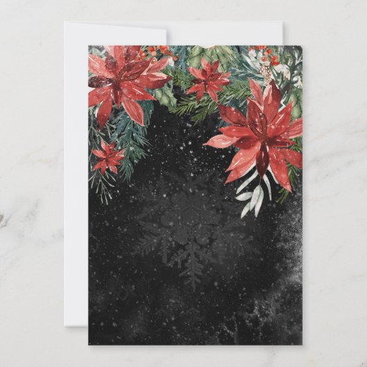 Elegante moderne volwassen bedrijf kerstfeest kaart (Achterkant)