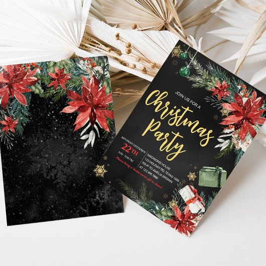 Elegante moderne volwassen bedrijf kerstfeest kaart