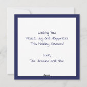 Elegante Moderne Vrede Gouden Ster Feestdagenkaart (Achterkant)