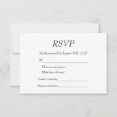 Elegante moderne vriendelijk antwoord zwart-wit fo (Voorkant)