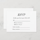 Elegante moderne vriendelijk antwoord zwart-wit fo (Voorkant / Achterkant)