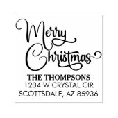 Elegante moderne vrolijke kerst aangepaste familie  zelfinktende stempel (Design)