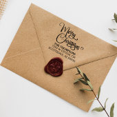 Elegante moderne vrolijke kerst aangepaste familie  zelfinktende stempel