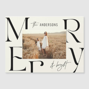 Elegante moderne vrolijke kerst foto typografie