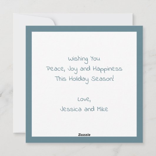 Elegante Moderne Vrolijkheid Ijsblauw Gouden Ster Feestdagenkaart (Achterkant)