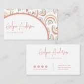 Elegante moderne vrouwelijke regenboog boho chic visitekaartje (Voorkant / Achterkant)