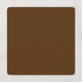 Elegante moderne walnoot bruine bruiloft menu (Achterkant)