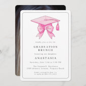 Elegante moderne Waterverf Afstuderen brunch Kaart (Voorkant / Achterkant)