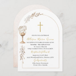 Elegante moderne Waterverf beige engelendoop Kaart