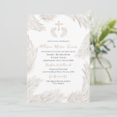 Elegante moderne Waterverf beige vleugels Angel Ba Kaart (Staand voorkant)