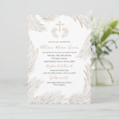 Elegante moderne Waterverf beige vleugels een uitn Kaart (Staand voorkant)