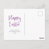 Elegante moderne Waterverf Bloemen Happy Easter Briefkaart (Achterkant)