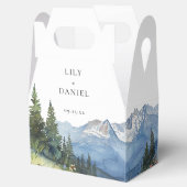 Elegante moderne Waterverf bruiloft Bedankdoosjes (Geopend)