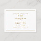 Elegante moderne Waterverf chef-kok Cateraar Baker Visitekaartje (Achterkant)