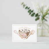 Elegante moderne Waterverf chef-kok Cateraar Baker Visitekaartje (Staand voorkant)