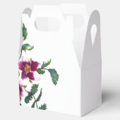 Elegante moderne waterverf donkerroze wilde bloeme bedankdoosjes (Geopend)