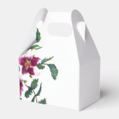 Elegante moderne waterverf donkerroze wilde bloeme bedankdoosjes (Voorkant Zijde)