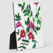 Elegante moderne waterverf donkerroze wilde bloeme fotoplaat (Zijkant)