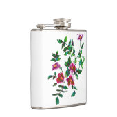 Elegante moderne waterverf donkerroze wilde bloeme heupfles (Rechts)