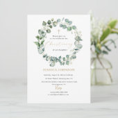 Elegante moderne Waterverf doop Kaart (Staand voorkant)