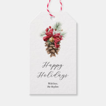 Elegante moderne waterverf eikel kerstfeest