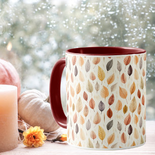 Elegante moderne Waterverf Fall Leaves Coffee Mok