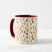 Elegante moderne Waterverf Fall Leaves Coffee Mok (Voorkant links)