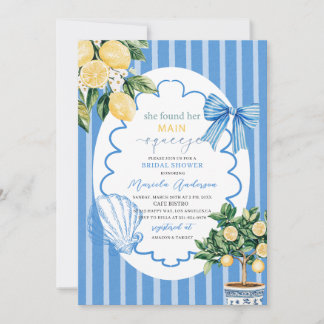 Elegante moderne Waterverf Main squeeze bruidswink Kaart