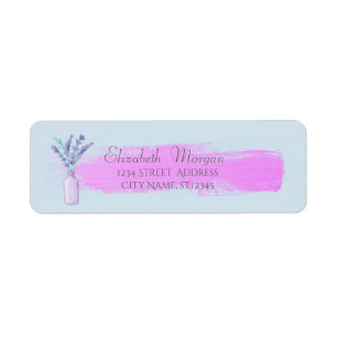 Elegante moderne waterverf penseelstreek, Metselaa Etiket