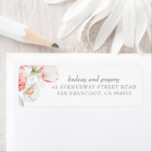 Elegante moderne waterverf roze bloemen etiket (Insitu)