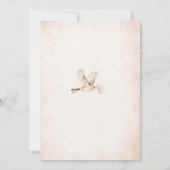 Elegante moderne Waterverf roze bloemenpompoen Bap Kaart (Achterkant)