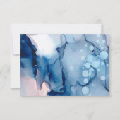 ** Elegante moderne Waterverf RSVP bruiloft (Achterkant)