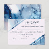 ** Elegante moderne Waterverf RSVP bruiloft Kaartje (Voorkant / Achterkant)