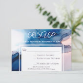 *~*  Elegante  Moderne Waterverf RSVP Trouw RSVP (Staand voorkant)