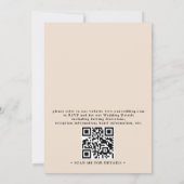 Elegante Moderne Waterverf Strand QR Code Bruiloft Kaart (Achterkant)