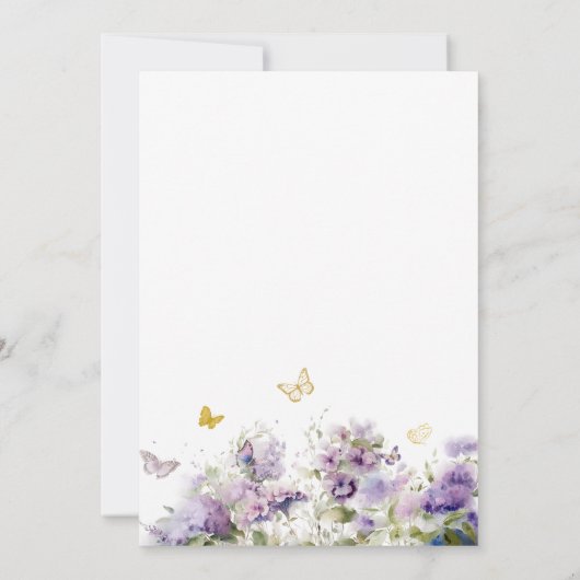 Elegante moderne Waterverf vlinder kussen Baby S Kaart (Achterkant)