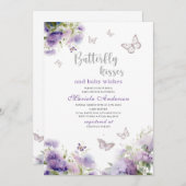 Elegante moderne Waterverf vlinder kussen Baby S Kaart (Voorkant / Achterkant)