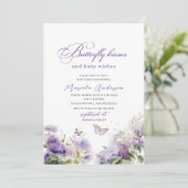 Elegante moderne Waterverf vlinder kussen Baby S Kaart (Staand voorkant)