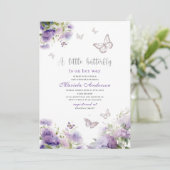 Elegante moderne Waterverf vlinder kussen Baby S Kaart (Staand voorkant)