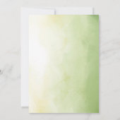 Elegante moderne Waterverf Wildbloemen Doop Kaart (Achterkant)