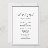 Elegante moderne 'we're engaged' uitnodiging (Voorkant)